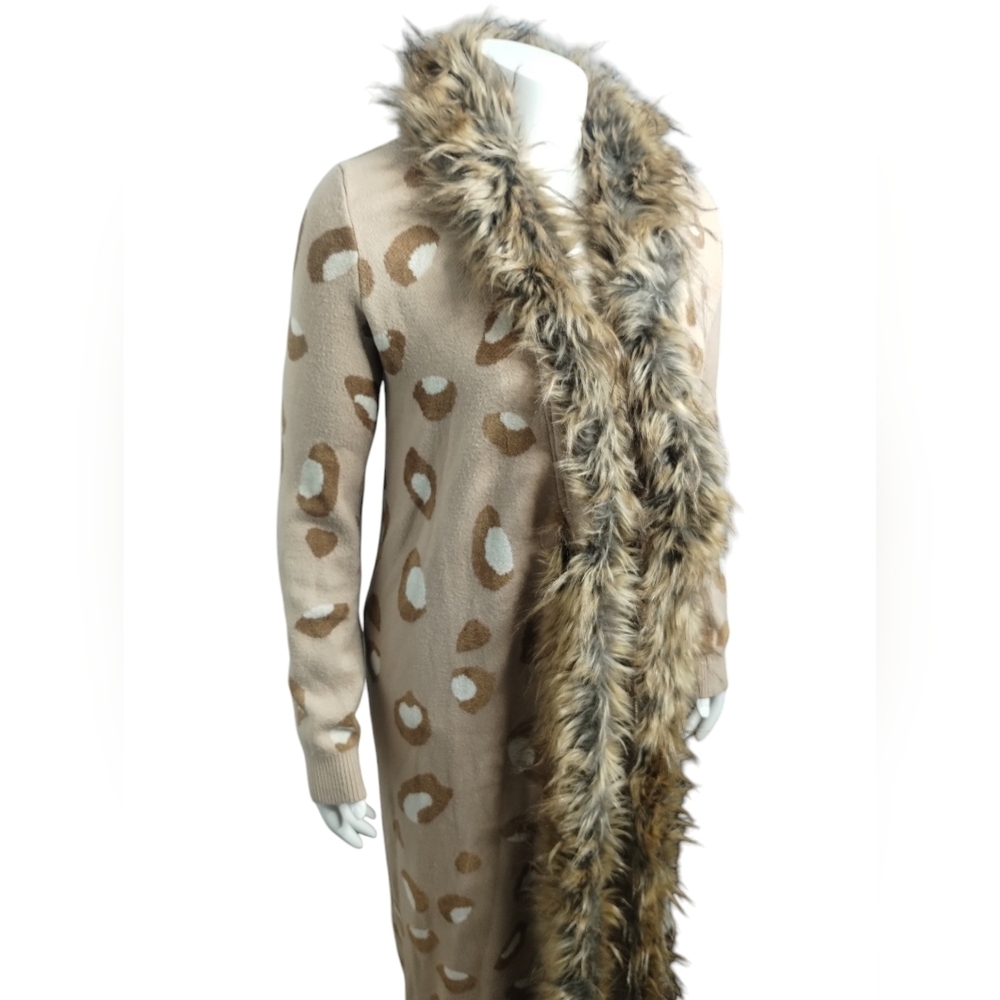 Show me Your MUMU Womens Animal Print FauxFur Western Coastal Cowgirl Cardigan S